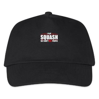 Squash Shirt I play Squash so I don't kill people - Kids’ Baseball Cap - black - Front