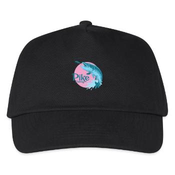 Hecht Angler "Pike Fishing" - Kinder Basecap - Schwarz - Vorne