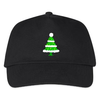 Tannenbaum Weihnachten - Kinder Basecap - Schwarz - Vorne