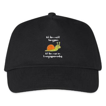 Ich bin nicht langsam Schnecke Energiesparmodus - Kinder Basecap - Schwarz - Vorne