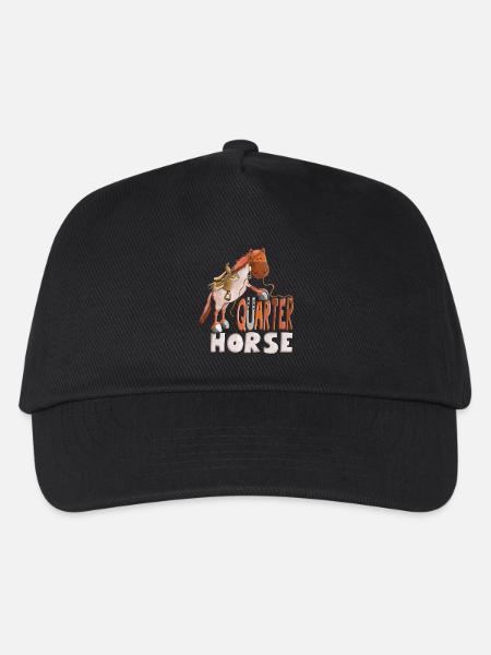 Da steht ein Quarter Horse - Kinder Basecap - Schwarz