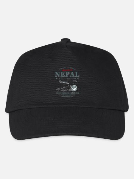 Nepal - Kinder Basecap - Schwarz