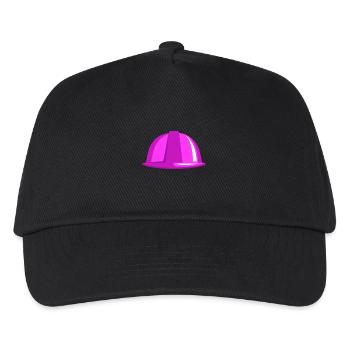 Rosa Bauhelm - Kinder Basecap - Schwarz - Vorne