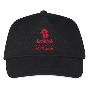 Pilz / Pilzsuche / Kommissionierung / Wald - Kinder Basecap - Schwarz - Vorne