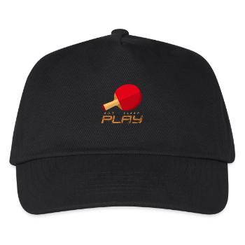 Pingpong Energie: Eat Sleep Play - Kinder Basecap - Schwarz - Vorne