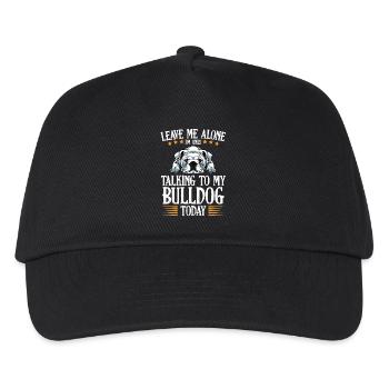 Nur Bulldog Gespräche Heute - Kinder Basecap - Schwarz - Vorne