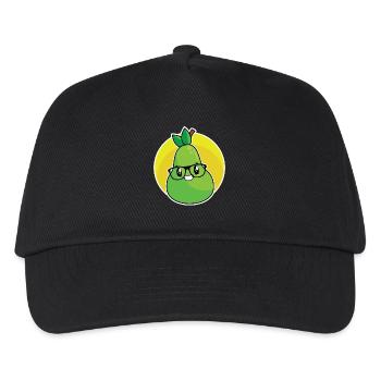 Birne - Kinder Basecap - Schwarz - Vorne
