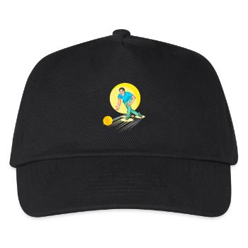 Bowling - Bowler - Kinder Basecap - Schwarz - Vorne