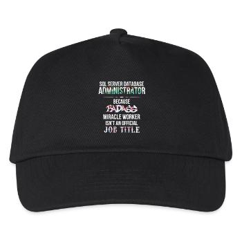 SQL Server Database Administrator - SQL Server - Kids’ Baseball Cap - black - Front