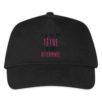 Je ne suis pas têtue... Humour Déterminée Drôle - Casquette de baseball Enfant - noir - Devant