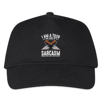 I'm a tiler: sarcasm level - Kids’ Baseball Cap - black - Front