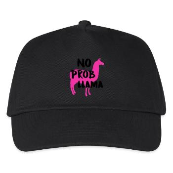 No prob llama - Kinder Basecap - Schwarz - Vorne
