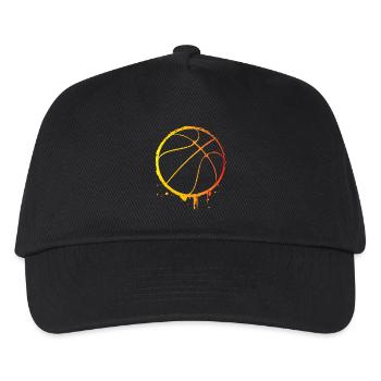 Basketballer - Basketball - BBall - Basket Ball - Kinder Basecap - Schwarz - Vorne