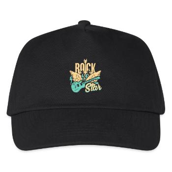 Electric Guitar Rock Star - Kids’ Baseball Cap - black - Front