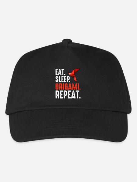 Origami Rhythm: Eat Sleep Repeat - Kinder Basecap - Schwarz
