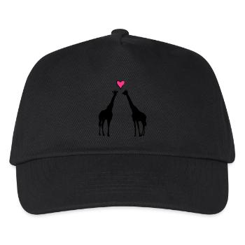 giraffes in love - Kids’ Baseball Cap - black - Front