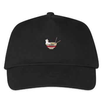 Llama in Asian ramen noodles - Kids’ Baseball Cap - black - Front