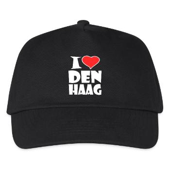 I Love Den Haag - Kinder Basecap - Schwarz - Vorne