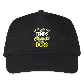 je ne suis pas tout le temps chiante - Casquette de baseball Enfant - noir - Devant