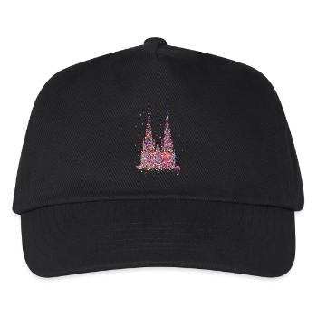 Kölner Dom, Konfetti - Kinder Basecap - Schwarz - Vorne