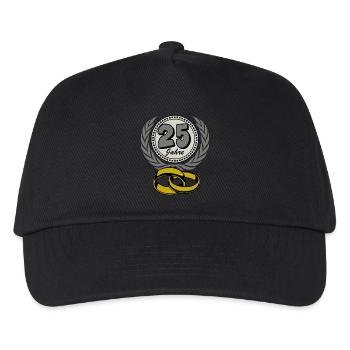 Silberhochzeit ,25 Jahre , Ehe ,Hochzeitstag,(25) - Kinder Basecap - Schwarz - Vorne