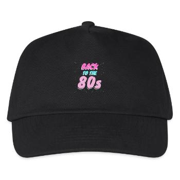 Zurück in die 80er Retro-Vibes für echte 80s-Fans - Kinder Basecap - Schwarz - Vorne