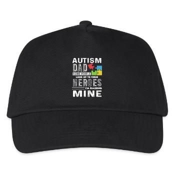 Autismus Bewusstsein Autismus Papa - Kinder Basecap - Schwarz - Vorne