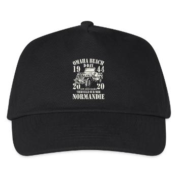 Omaha Beach D-Day 1944-2020 76. Jahrestag - Kinder Basecap - Schwarz - Vorne