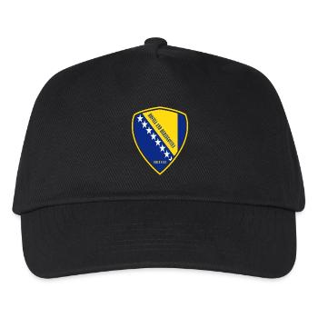 Bosnia coat of arms design - Kids’ Baseball Cap - black - Front