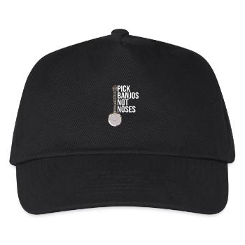 Banjo - Pick Banjos Not Noses - Kids’ Baseball Cap - black - Front