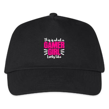 Gamer gamer streamer - Kids’ Baseball Cap - black - Front