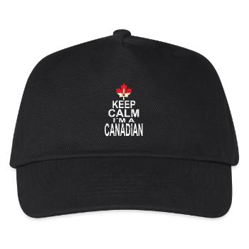 Reste calme, je suis Canadien - Casquette de baseball Enfant - noir - Devant