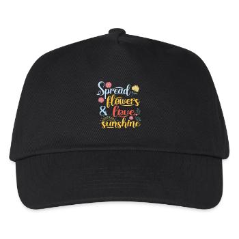 spread flowers flowers and love - Kids’ Baseball Cap - black - Front
