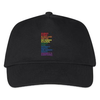 Science Is Real Black Lives Matter LGBT Pride BLM - Kinder Basecap - Schwarz - Vorne