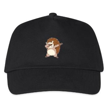 Dabbing Igel Lustiger Tier Humor - Kinder Basecap - Schwarz - Vorne