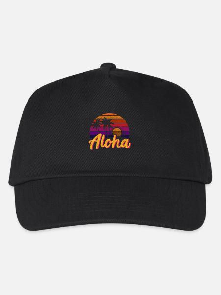 Aloha Retro - Kinder Basecap - Schwarz