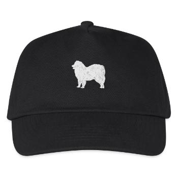 Samojede Samoyed Hundebesitzer - Kinder Basecap - Schwarz - Vorne