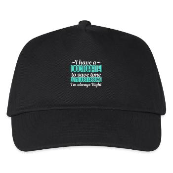 PhD graduation Funny - Kids’ Baseball Cap - black - Front