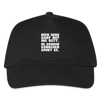 lustiges Hunde Spruch Geschenk Hund Vierbeiner dog - Kinder Basecap - Schwarz - Vorne
