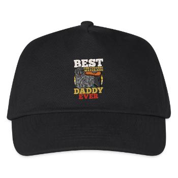 Portugiesischer Wasserhund Papa Vatertag Retro - Kinder Basecap - Schwarz - Vorne