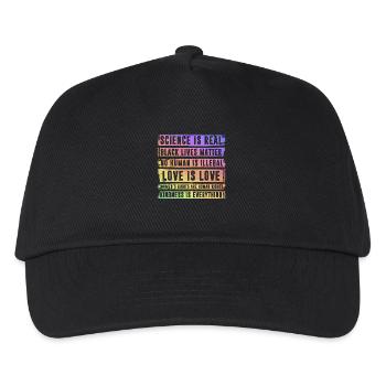 Sience is real Black lives matter - Kinder Basecap - Schwarz - Vorne
