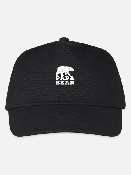 Papa Bär - Kinder Basecap - Schwarz
