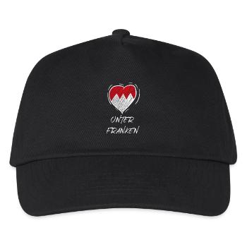 Unterfranken - Frankenwappen Love Wappen Franken - Kinder Basecap - Schwarz - Vorne