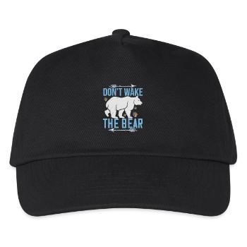 Don't Wake Up the Bear Design - Kids’ Baseball Cap - black - Front