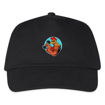 Poulet robinet fitness cadeau d’haltère - Casquette de baseball Enfant - noir - Devant