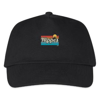 Nippes Veedel Köln Viertel Retro Vintage Surfer - Kinder Basecap - Schwarz - Vorne