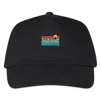 Köln Südstadt Veedel Viertel Retro Vintage Surfer - Kinder Basecap - Schwarz - Vorne