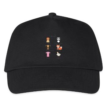 Tierschutz Vegetarier Veganer Geschenk - Kinder Basecap - Schwarz - Vorne