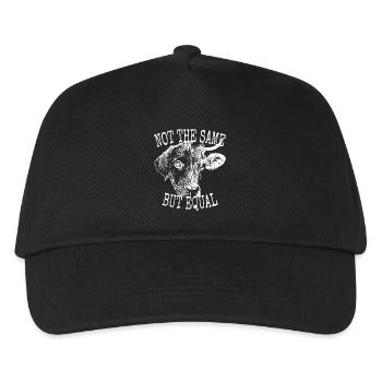 Vegan Not The Same But Equal Vegetarier Tierfreund - Kinder Basecap - Schwarz - Vorne