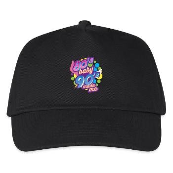 80er Jahre 90er Jahre - Kinder Basecap - Schwarz - Vorne